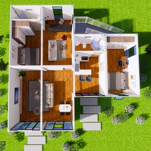 <span class=keywords><strong>Casa</strong></span> Contenedor Modular Boxspace de 12*12m, 216 Metros Cuadrados, 2 Dormitorios y 1 Oficina en <span class=keywords><strong>Casa</strong></span> con Terraza, <span class=keywords><strong>Casa</strong></span> Contenedor de 2 Pisos - Product Image 2