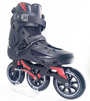 YSMLE Soldes Flash 110mm 3 Roues Patins en Ligne Haute Performance Aluminium Vitesse Professionnelle Adulte Fitness