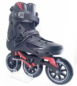 YSMLE हॉट सेल 110mm 3 व्हील्स इनलाइन स्केट हाई परफॉर्मेंस एल्युमीनियम प्रोफेशनल रेसिंग स्पीड एडल्ट फिटनेस रोलर स्केट