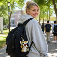 Porte-clés en peluche Zaves mignon - Mini animal en peluche, breloque écologique, durable et douce pour sacs, clés, sacs à dos, cadeaux