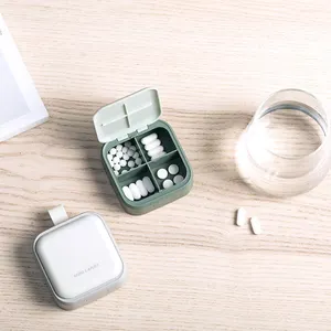 Contenitore per pillole da viaggio Mini portapillole Scatole per pillole in  lega di alluminio portatili Custodia per pillole impermeabile