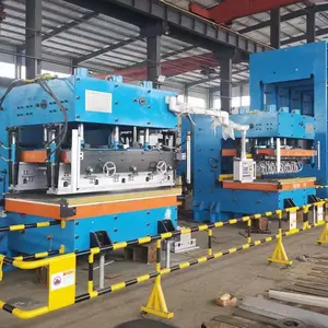 Sidewall conveyor belt vulcanizing EVERFINE press engineers available to service machinery overseas