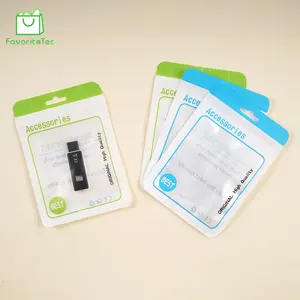 Kunden spezifisches Design Handy 3C Zubehör Verpackung Kunststoff Reiß verschluss tasche Zip Lock Verpackung Taschen