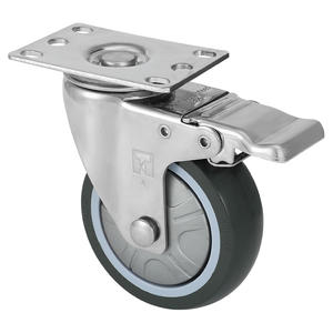 Industrielle PU-Rollen (4/5 Zoll) für mittlere Belastung, grün, hochwertig, kundenspezifisch, Großhandel - Product Image 1