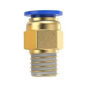Dde Dade Pneumatics <b>Quick</b> Coupler Pc8 M6 M10 M12 External Thread Nickel Plated Copper Straight Through Pneumatic <b>Connector</b> - Product Image 1