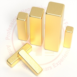 Custom N54 N52 Neodímio Industrial Ímãs 18K Bloco de Ouro Cubóide Bar Cubo Quadrado Retangular 30x8x10 à Venda - Product Image 1