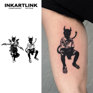 Autocollants de tatouage semi-permanents de haute qualité, résistants à l'eau et à la transpiration, pour hommes et femmes, <span class=keywords><strong>Medusa</strong></span>, vente en gros - Product Image 4