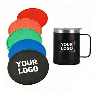 แผ่นรองแก้วซิลิโคนทนความร้อนสำหรับร้านอาหาร โรงแรม บาร์ กาแฟ ของขวัญส่งเสริมการขาย ธุรกิจ ของที่ระลึก พร้อมสกรีนโลโก้ตามสั่ง ขายส่ง - Product Image 1