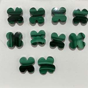 Pendentif Trèfle en Pierre Naturelle Coquille Blanche Malachite Verte Agate Rouge Onyx Noir Lapis Lazuli pour Collier Bracelet Certifié IGI - Product Image 4