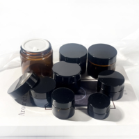 Bocaux en verre avec couvercles à vendre – 5g, 10g, 15g, 20g, 30g, 50g, 60g, 100g – Emballage cosmétique en verre ambré pour crème visage et crème contour des yeux