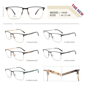 Anti-blue Light Metal Eyeglasses Frame Women Men Clear Lens Glasses Irregular Optical Glasses Frame