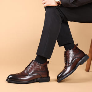 Chaussures en cuir les plus vendues pour hommes, style en cuir véritable pour hommes, chaussures habillées formelles pour hommes, style de mode haut de gamme, chaussures Derby - Product Image 4