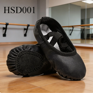 ZYF, Stage Debut - Zapatos de Baile con Suela de Cuero de Ante Natural Suave, Zapatos de Ballet para Práctica, Color Negro/Rosa/Nude, Zapatos de Yoga para Niños HSD001 - Product Image 4