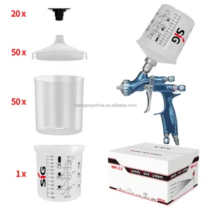 Plastic disposable auto refinish paint spray gun cup spray gun mixing cup for car coating