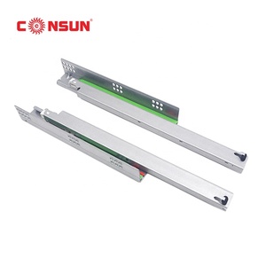 Wardrobe Cabinet <strong>Hardware</strong> Full-extension Drawer Slide, Factory <strong>Kitchen</strong> <strong>Hardware</strong> Concealed Soft Closing Slide - Product Image 1