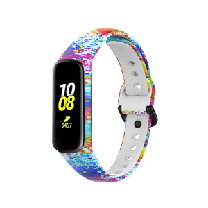 Bracelet de remplacement en silicone souple à motif imprimé pour <span class=keywords><strong>Samsung</strong></span> Galaxy Fit2 - Product Image 6