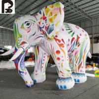 Éléphant gonflable géant personnalisé, éléphant gonflable coloré pour spectacle sur scène