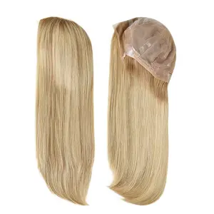 Противоскользящая французская кружевная Передняя Мягкая силиконовая Кепка, 100% натуральные китайские волосы, человеческие волосы, светлые, медицинские парики