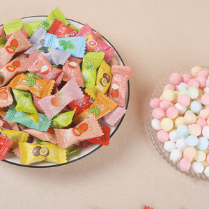 Dulces sin azúcar Vitamina C White Peach Mint Beads Bulk Ball Shape Caramelos Readymade Caramelos - Product Image 3