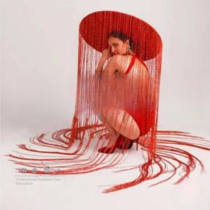 قبعة شبكية صيفية للحفلات بتصميم إمبراطوري مع شراشيب للبالغين كإكسسوار للعروض وخلق أجواء تفاعلية - Product Image 2