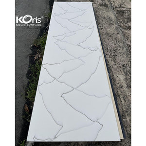 Koris nhà máy giá trắng calacatta đá cẩm thạch Hàn Quốc Đá Nhân Tạo <span class=keywords><strong>acrylic</strong></span> rắn bề mặt tấm cho bàn/tường - Product Image 2