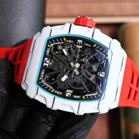 Montres de la série en fibre de carbone de qualité supérieure, très vendues, équipées de mouvements mécaniques importés, montres mécaniques tendance pour hommes