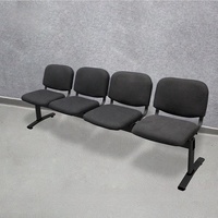 Chaise d'attente d'aéroport public en tissu de haute qualité chaise d'hôpital de cinéma mobilier public intérieur élégant siège bleu avec coussin