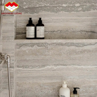 Îlot de cuisine en travertin naturel Lane Crawford, comptoir de salle de bain, tables à manger et à café en travertin gris Crawford, panneaux muraux, revêtement de sol