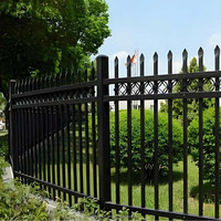 Clôtures en acier décoratives d'extérieur en gros pour villa, mur de jardin extérieur, clôture métallique, art en fer forgé