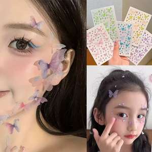 สติกเกอร์แต่งคิ้วอะคริลิคแบบทำมือขายดีสติกเกอร์แต่งตาโมลทำจาก PVC กากเพชร - Product Image 4