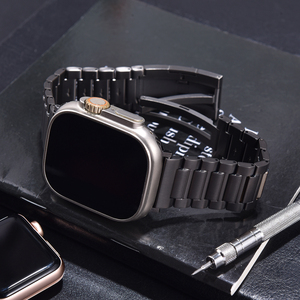 Bracelet en titane ultra léger JAETIUM pour Apple Watch, bracelet intégré haut de gamme avec fermoir pliable - Product Image 5