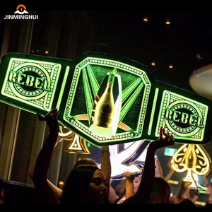 Tốt nhất LED thắp sáng <span class=keywords><strong>Acrylic</strong></span> rượu Kệ tùy chỉnh người giữ rượu đứng cho câu lạc bộ đêm phòng chờ quán bar có thể sạc lại chai hiển thị giá - Product Image 1