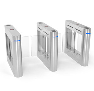 Puerta de torniquete de barrera oscilante óptica automática de control de acceso de código QR de salida de entrada de gimnasio de alta seguridad - Product Image 1