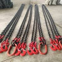 Chaîne de levage en acier allié soudé, multi-brins, grade G80, finition noire, avec crochet, marque QRE, modèle G80