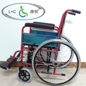 Fauteuil roulant manuel Lucheng LCW903C, cadre thermolaqué, accoudoirs et repose-pieds amovibles, pour personnes âgées, handicapées, usage hospitalier - Product Image 4