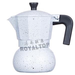 Machine à espresso OEM sphérique blanche en aluminium Réchaud à <span class=keywords><strong>cassette</strong></span> portable Moka Pot pour réchaud à gaz et à alcool Poêle à bois - Product Image 1