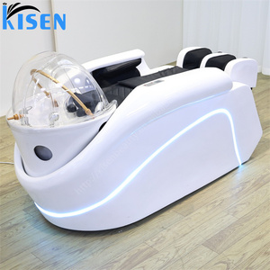 KISEN New Electric Massage Adjustable Shampoo <b>Bed</b> with Customizable Colors Electric Massage <b>Bed</b> for Hair Washing Head Spa Salon - Product Image 1