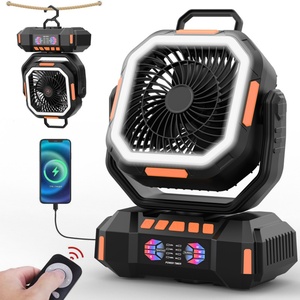 Nouveau ventilateur de camping extérieur 40000 mAh, ventilateur de table rechargeable avec batterie externe, éclairage USB, ventilateur portable pour tente - Product Image 1