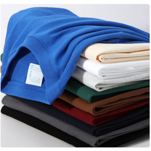 Camiseta de punto personalizada de cuello redondo para hombre, de 230 g/m², extragrande, de alta calidad, con estampado de serigrafía 100% algodón DTG, a la moda - Product Image 3