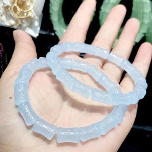Bracelet porte-bonheur <span class=keywords><strong>pas</strong></span> <span class=keywords><strong>cher</strong></span>, nouveau design, simple, tendance, en verre perlé, élastique, en <span class=keywords><strong>bambou</strong></span>, pour filles - Product Image 6