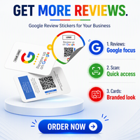 Google Review Card NFC NTAG 213 NTAG 215 Support en plastique pour Ins/Facebook/Yelp/Tripadvisor Restaurant