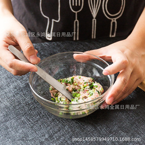 Stainless Steel Filling Scoop 304 Grade Wonton Steamed Bun Tool Spatula <b>Leveling</b> Spoon Mixing Spoon - Product Image 5