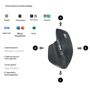 Ratón inalámbrico Bluetooth Logitech <span class=keywords><strong>MX</strong></span> Master <span class=keywords><strong>3S</strong></span> Lite, ratón silencioso para oficina, ergonómico, receptor inalámbrico se vende por separado - Product Image 6