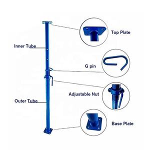 Puntal de Acero Reforzado para Construcción, Soportes Metálicos Galvanizados Ajustables para Uso en Exteriores - Product Image 5