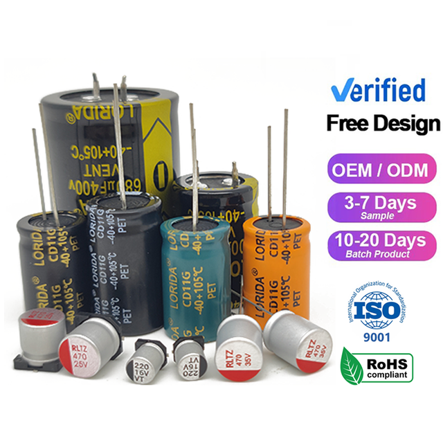 Lorida China Factory Supply 16V 3300UF 13*21Mm Price List Capacitor of High Voltage Electrolytic Capacitors