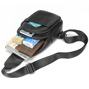 Mochila Cruzada Personalizada para Hombre, Bolso de Viaje, Senderismo, Bolso de Pecho, Bolso de Hombro de Cuero, Bolso Bandolera de Cuero Genuino - Product Image 5