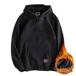 500G Gorg heavy and thick new half-neck hooded men's hoodie to make old trend youth tops