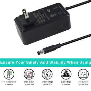 <b>12V</b> 2A DC Power <b>Adapter</b> AC to DC Wall Plug Charger with UK Plug 3-Year Warranty Fireproof ABS+PC Material Black - Product Image 3