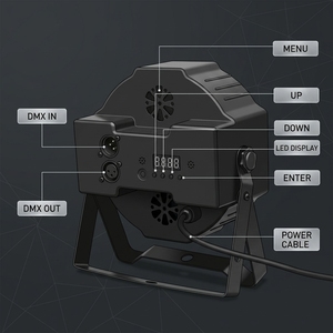 Faro LED RGB da 36W Professionale DMX512 per Illuminazione Scenica, Luce Wash a <span class=keywords><strong>7</strong></span> Canali per Matrimoni, Chiese, Concerti, Eventi e Proiezioni - Product Image 3