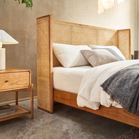 Nouveau mobilier d'hôtel, style contemporain, lit confortable et chaleureux, lit rembourré doux avec pied de lit